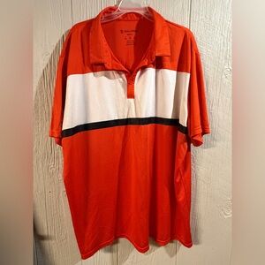 Holloway Orange and White Men's Polo Shirt